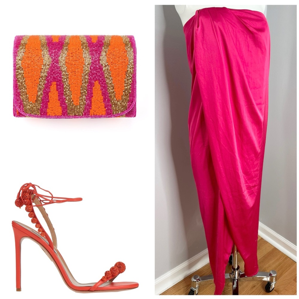 FASHION NOVA PINK TULIP STYLE DRESS LARGE